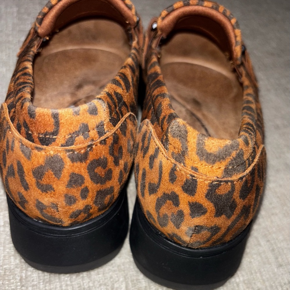 Clarks Collection Leopard Print Platform Loafers … - image 5